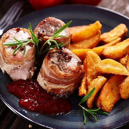 Involtini di petto di tacchino salsiccia e pancetta-3